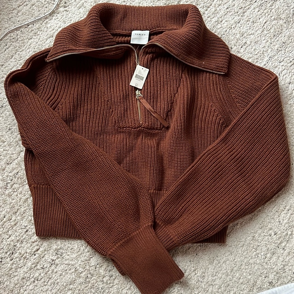 Varley mentone half-zip knit pullover sweater